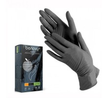 Перчатки нитриловые черные BENOVY XS упаковка/100 шт.