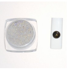 Цветная акриловая пудра № 3.12 черный с глитером