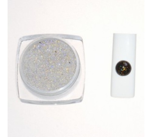 Цветная акриловая пудра № 3.12 черный с глитером