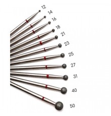 АЛМАЗНАЯ НАСАДКА "шар " 031 ДЛЯ АППАРАТНОГО МАНИКЮРА И ПЕДИКЮРА (КРАСНАЯ)