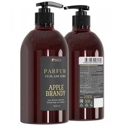 Парфюмированный гель для душа. APPLE BRANDY. 500 мл Milv