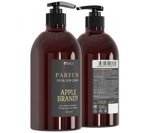 Парфюмированный гель для душа. APPLE BRANDY. 500 мл Milv