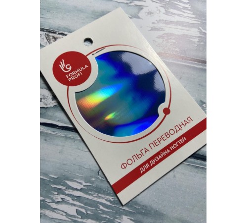 Фольга переводная голография голубая арт.8914