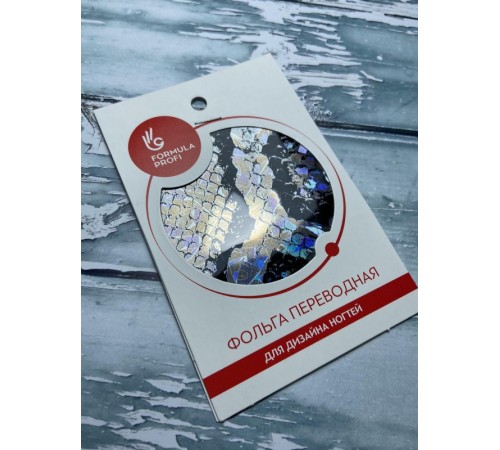 Фольга переводная «Кожа змеи» чёрная голографическая арт.8922