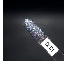 ZET COLOR Гель-лак Голография DL 01 серебряный 8мл