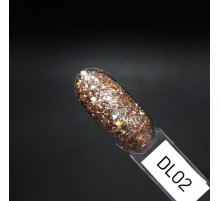 ZET COLOR Гель-лак Голография DL 02 медный 8мл