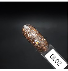 ZET COLOR Гель-лак Голография DL 02 медный 8мл