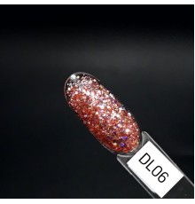 ZET COLOR Гель-лак Голография DL 06 коралловый 8мл