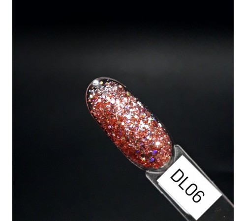 ZET COLOR Гель-лак Голография DL 06 коралловый 8мл
