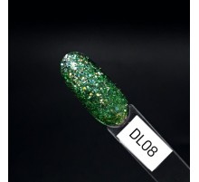 ZET COLOR Гель-лак Голография DL 08 зеленый 8мл