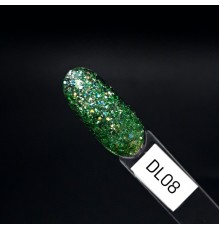 ZET COLOR Гель-лак Голография DL 08 зеленый 8мл