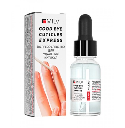 Кератогель щелочной EXPRESS "GOOD BYE CUTICLES". 15 мл Milv