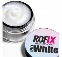 ROFIX Гель-желе Белый для наращивания ногтей Jelly White, 20гр