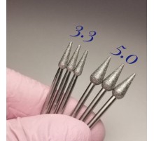 АЛМАЗНАЯ НАСАДКА "почка удлинённая" 050 ДЛЯ АППАРАТНОГО МАНИКЮРА И ПЕДИКЮРА (СИНЯЯ)