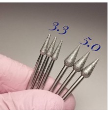 АЛМАЗНАЯ НАСАДКА "почка удлинённая" 050 ДЛЯ АППАРАТНОГО МАНИКЮРА И ПЕДИКЮРА (СИНЯЯ)