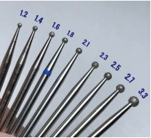 АЛМАЗНАЯ НАСАДКА "Шар" 016 ДЛЯ АППАРАТНОГО МАНИКЮРА И ПЕДИКЮРА (СИНЯЯ)