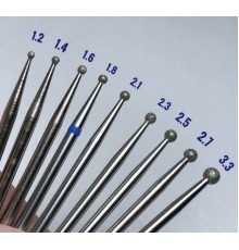 АЛМАЗНАЯ НАСАДКА "Шар" 018 ДЛЯ АППАРАТНОГО МАНИКЮРА И ПЕДИКЮРА (СИНЯЯ)