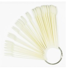 Дисплей матовый веерный, овальные типсы, на кольце 50 шт