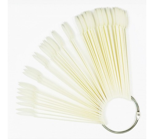 Дисплей матовый веерный, овальные типсы, на кольце 50 шт