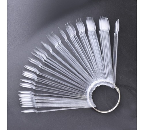 Дисплей прозрачный веерный, овальные типсы, на кольце 50 шт