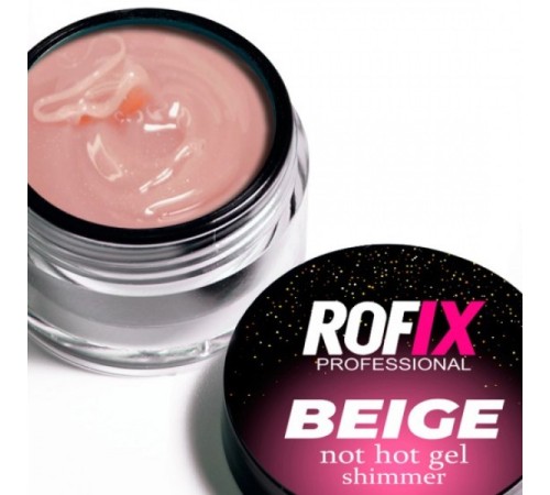 ROFIX Гель для наращивания ногтей Not Hot Beige Shimmer, 20гр