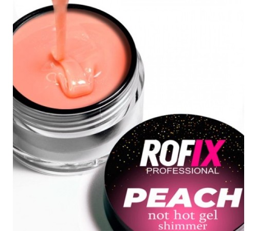 ROFIX Гель для наращивания ногтей Not Hot Peach Shimmer, 20гр