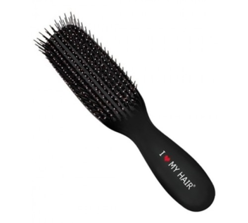Парикмахерская щетка I LOVE MY HAIR 1501 ECO черная матовая  (длина 21см)