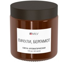 Свеча ароматическая "ПАЧУЛИ, БЕРГАМОТ". 100 мл Milv