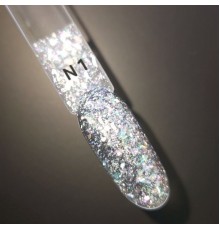 База кератиновая Жесткий каркас  ИСКРА N 1 прозрачный блеск 30мл