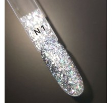 База кератиновая Жесткий каркас  ИСКРА N 1 прозрачный блеск 15мл