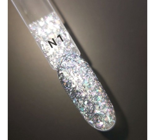 База кератиновая Жесткий каркас  ИСКРА N 1 прозрачный блеск 15мл