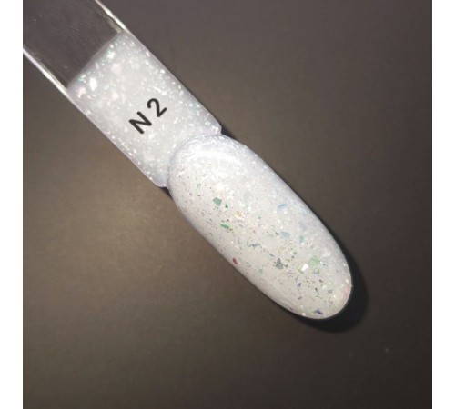 База кератиновая Жесткий каркас  ИСКРА N 2 молочный блеск 30мл