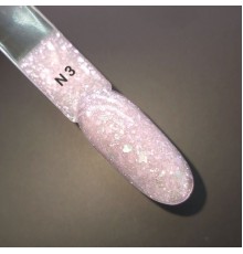 База кератиновая Жесткий каркас  ИСКРА N 3 розовый блеск 30мл