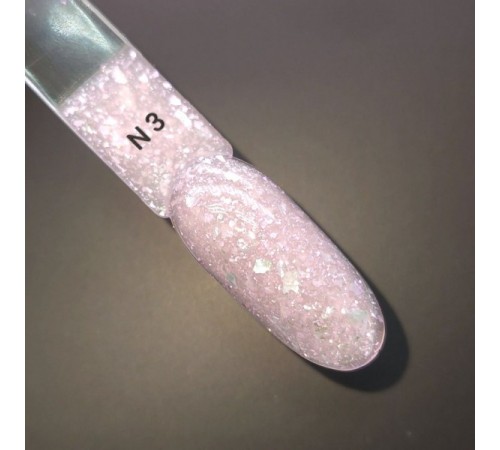 База кератиновая Жесткий каркас  ИСКРА N 3 розовый блеск 30мл