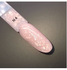 База кератиновая Жесткий каркас  ИСКРА N 4 бежевый блеск 30мл